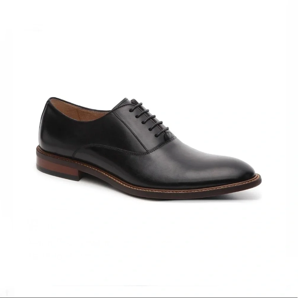 Aston Grey Leu Leather Lace Up Oxford in‎ Black Size 12